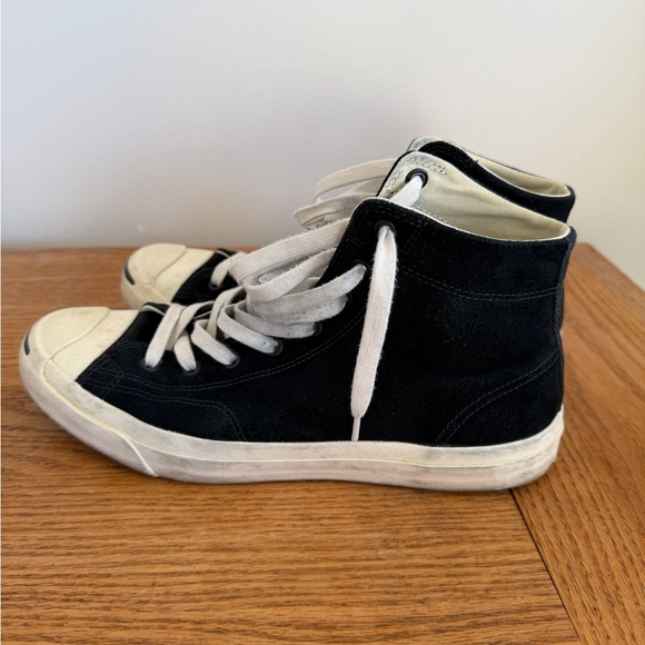 Converse Jack Purcell Black Suede Sneakers - Picture 2 of 6